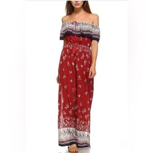 Iris women’s boho inspired Medium of the shoulder Maxi dress